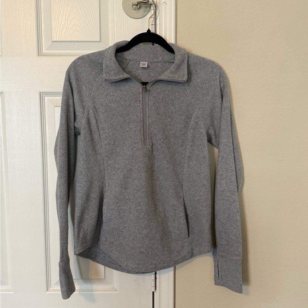 Gray Quarter-Zip Pullover